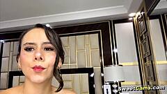 slim slut spreads legs moans while vibrator fucks wet pussy