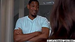 Nico Luva gives cute latina teen blowjob on big black cock