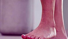 4k footfetish fruits crushed under bare feet high heels.