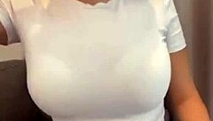 stepmom hikes up her short skirt to flash that bra