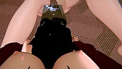 Threesome Action with Succubus Involves Deepthroat Blowjobs Group Pussy Penetration Part 1