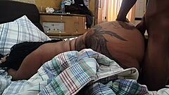 bbw gordinha takes anal creampie from big black cock