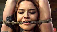 tattooed slut bound and gagged on toys feels so intense