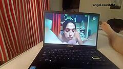 Caught My Cousin Jerking To My Anal Vid Then Milked His Huge Load Dry