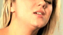 Busty blonde teen sucks two hard cocks 😍 group fun!