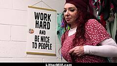 Hey shoplifter milf, caught stealing food now suck my cock or get punished