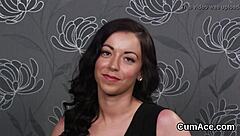 stunner slurps cocks in blowbang swallowing every thick cum load on face