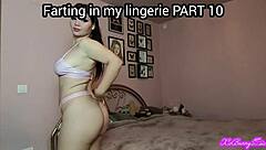 New Romanian Wife Farts in Lingerie During Kinky Femdom Roleplay