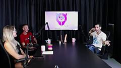 blonde heats up strips sheer swinger party