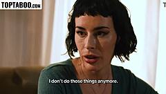 wife chokes on husband's boss big black cock deepthroat double team dinner