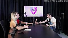 blonde heats up strips sheer swinger party