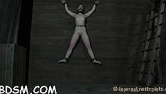 prod shocks bound chicks' milk cans before pounding shaved twats hard