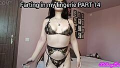 New Romanian Wife Farts in Lingerie During Kinky Femdom Roleplay