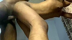 she spreads wide craving deep pussy pounding from black stud in fishnets highlighting her petite natural tits frame.