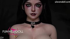 little devil nurse sex doll gets pounded hard by horny patient in halloween hospital uniform cosplay fuckfest.