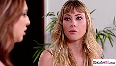 Lesbian Boss Fingers And Licks Desperate Applicant's Pussy