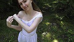 Random Street Cutie Drops for Outdoor Deepthroat Blowjob and Cum Swallow!!