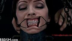 Femdom couple punishes tight pussy chick rough with hardcore bdsm fucking and oral