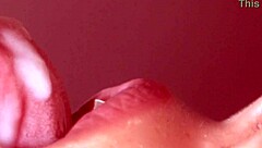 japanese babe sucks cock up close then swallows cum 😍 uncensored blowjob