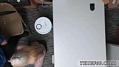 hey, that blonde teen thief in uniform gets caught by the muscle cop and it turns hardcore fast