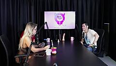 blonde heats up strips sheer swinger party