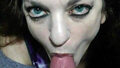 Raven's Sexy Lips Wrap Around Cock for Juicy Oral Cumshot Creampie