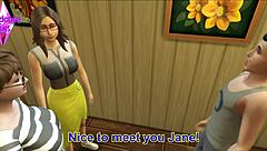 Old Wife Cuckolds Husband with Friend and Boyfriend in Sims 4 Story