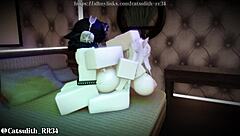 Big Tits Blonde Bent Over for Rough Doggystyle Blowjob and Nude Pounding Session