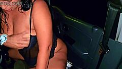 my slutty wife sux cab driver's cock in medellin car i film