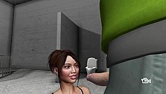 Asian temptress gives suggestive blowjob ending in cumshot