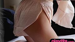 check out this big titted ukrainian brunette milf showing her slim nude figure