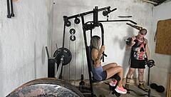 Gym personal trainer fucks wet pussy hard with huge cock leading to deep anal creampie on big ass