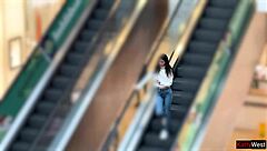 Bet You Dare Watch Skinny Teen Pee Jeans in Mall?