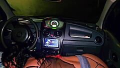 my slutty wife sux cab driver's cock in medellin car i film