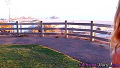 pov of tiny titted teen lez fingering and licking wet pussy