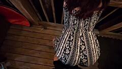 check out this horny petite redhead babe grinding her little ass on guy in public outdoor tease