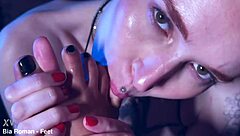 Lick my naughty bare feet slave or get choked!