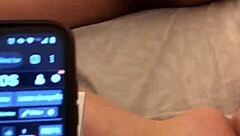 Girlfriend teases her pink pussy close up