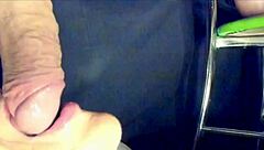 stepmom teases with sensual close-up blowjob swallowing young guy's huge cock cumshot mouthful