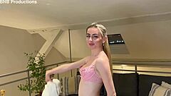 emily belle strips solo RIPS CLOTHES shoves dildo in ass spits deepthroat messy facial cum eat