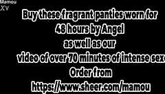 mamou with angel teases huge round tits while i lick and masturbate