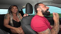Fuck ebony slut raw in car ride!