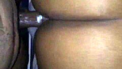 thick ebony bbw bends over for deep anal doggystyle creampie