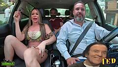 cleo cadillac flashes big tits and ass way too much on public street ride!