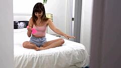 Riley Reid Sucks Huge Dildo POV Then Stepbro Monster Cock