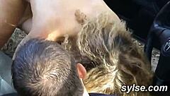 these british and french bitches flash then fuck outdoors in wild threesomes