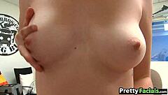 Amateur Teen Emma Ash Takes Massive Facial Cumshot Blast!