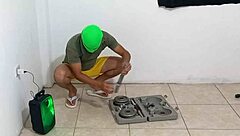 he watched his stepmom doing aerobics then flirted his way into sex at her place