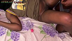 black amateur lovers slam wet pussies in hardcore creampie ride