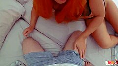 Sexy Stepmom Masturbates Beside StepSon in Shared Bed